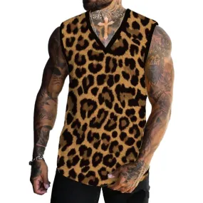 Men's Spring/Summer Printed Regular Fit Crew Neck Vest 01826548YM