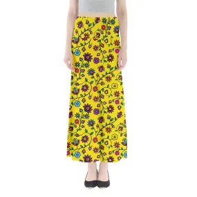 Nature's Nexus  Yellow Full Length Maxi Skirt