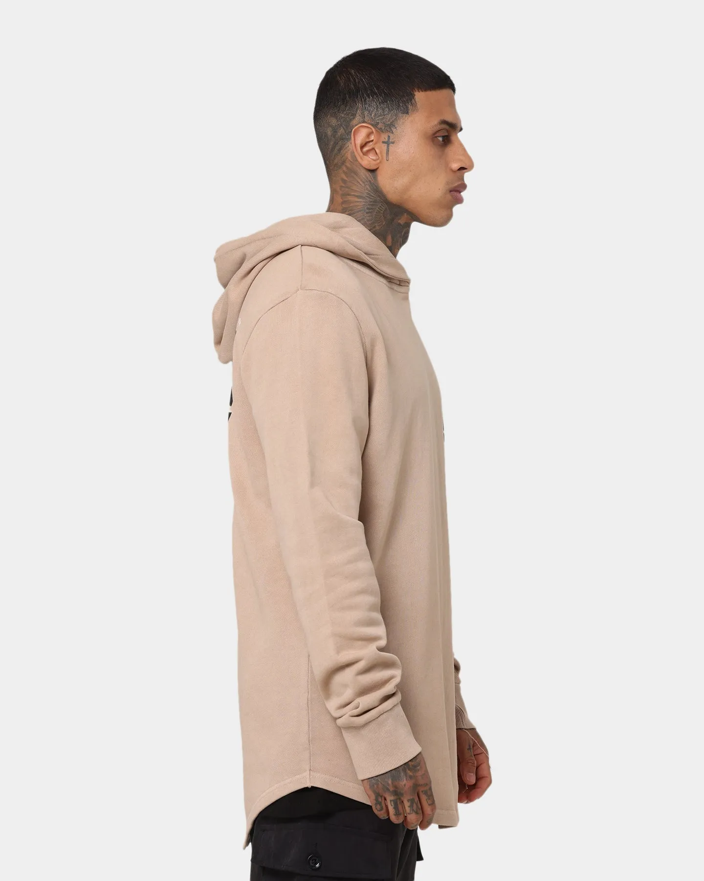 Nena And Pasadena Trace Dual Curved Hoodie Pigment Warm Taupe