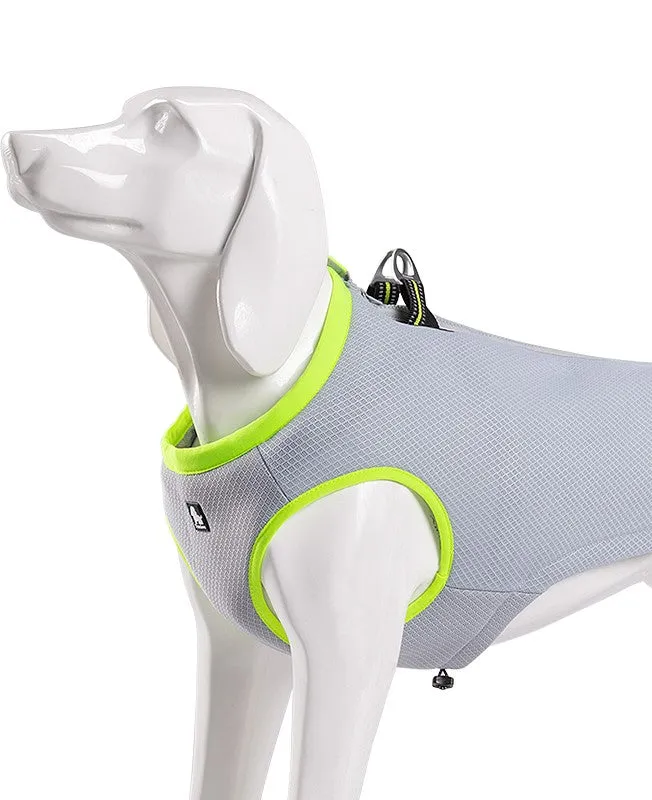 Neon Yellow Dog Cooling Vest, Adjustable, Medium