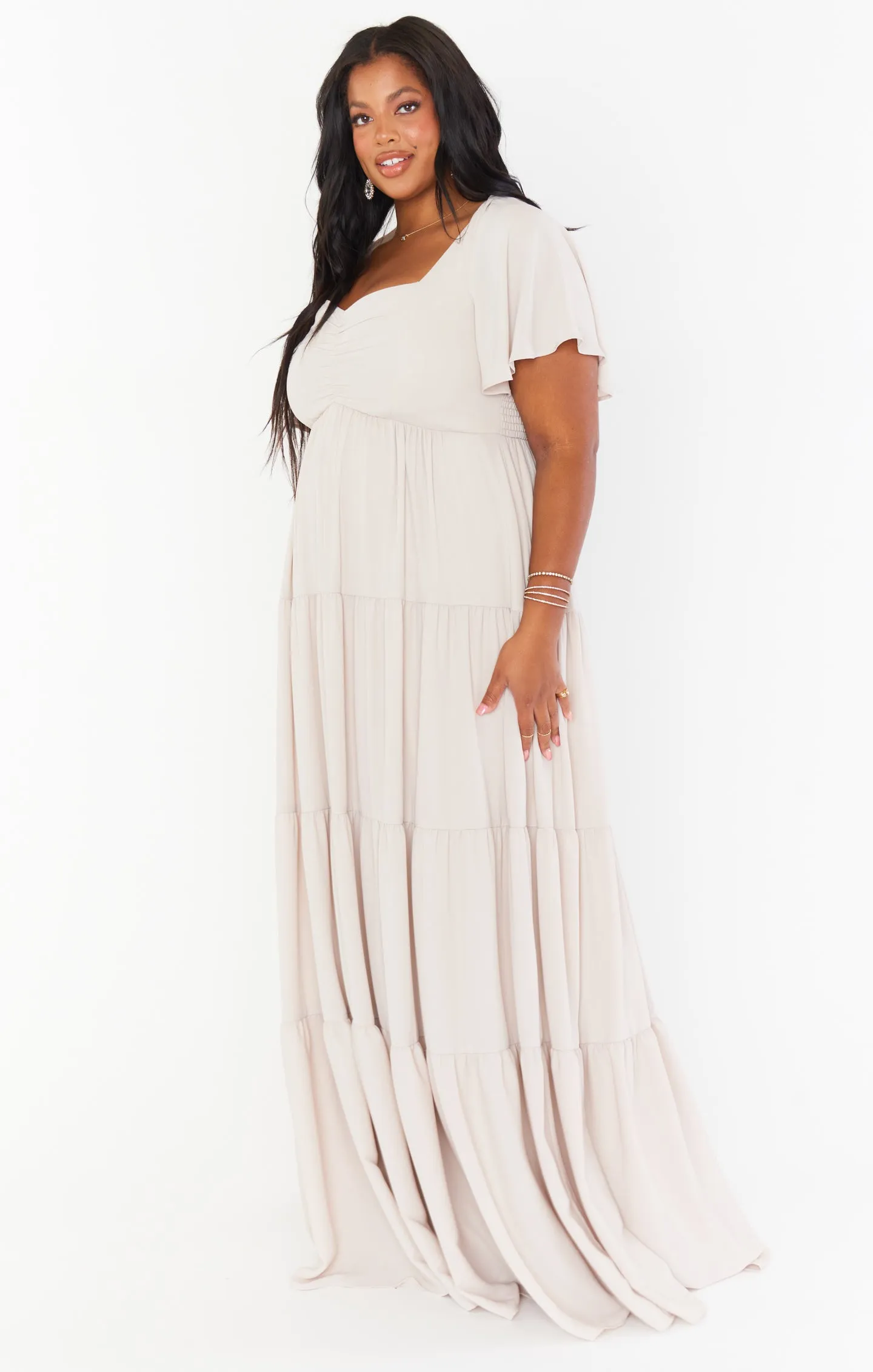 Nicole Maxi Dress ~ Show Me The Ring Crisp