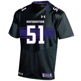 Northwestern Wildcats Under Armour #51 Sideline Replica Football Jersey