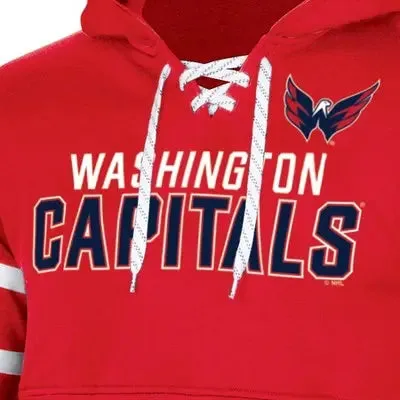 Open Box - NHL Washington Capitals Men's Long Sleeve Hooded Sweatshirt with Lace - M