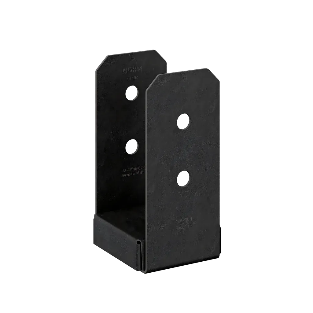 Outdoor Accents® Avant Collection ZMAX®, Black Powder-Coated Post Base for 4x4