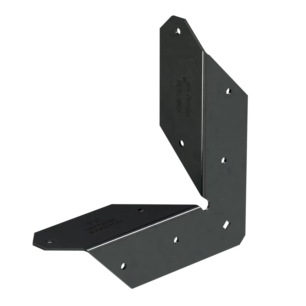 Outdoor Accents® ZMAX®, Black Powder-Coated Rigid Tie® Angle for 2x2 Joist/Post (Pack of 12)