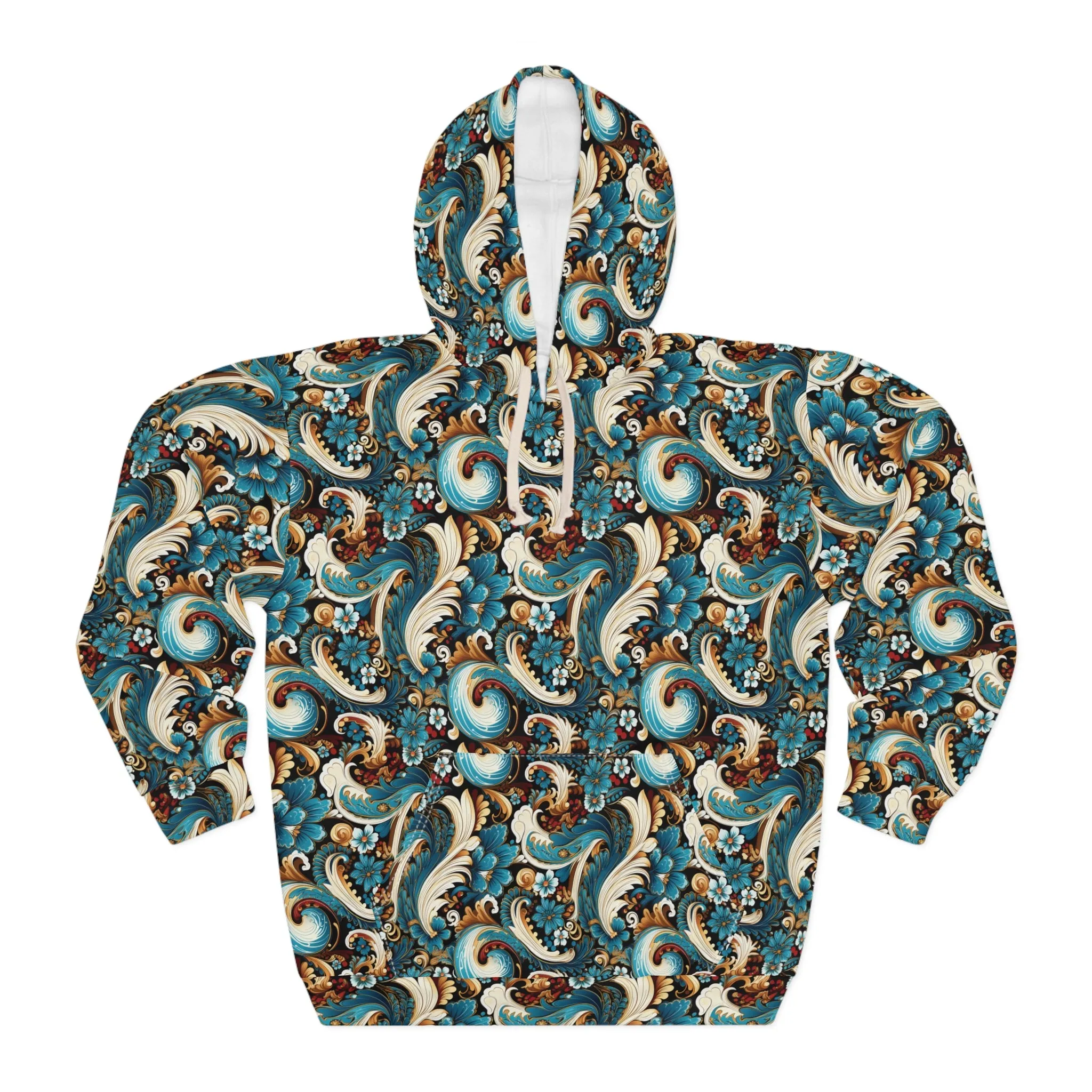 Paisley Pattern Unisex Pullover Hoodie (AOP)