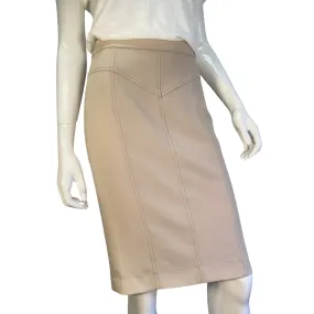 Per Se Beige Pencil Skirt