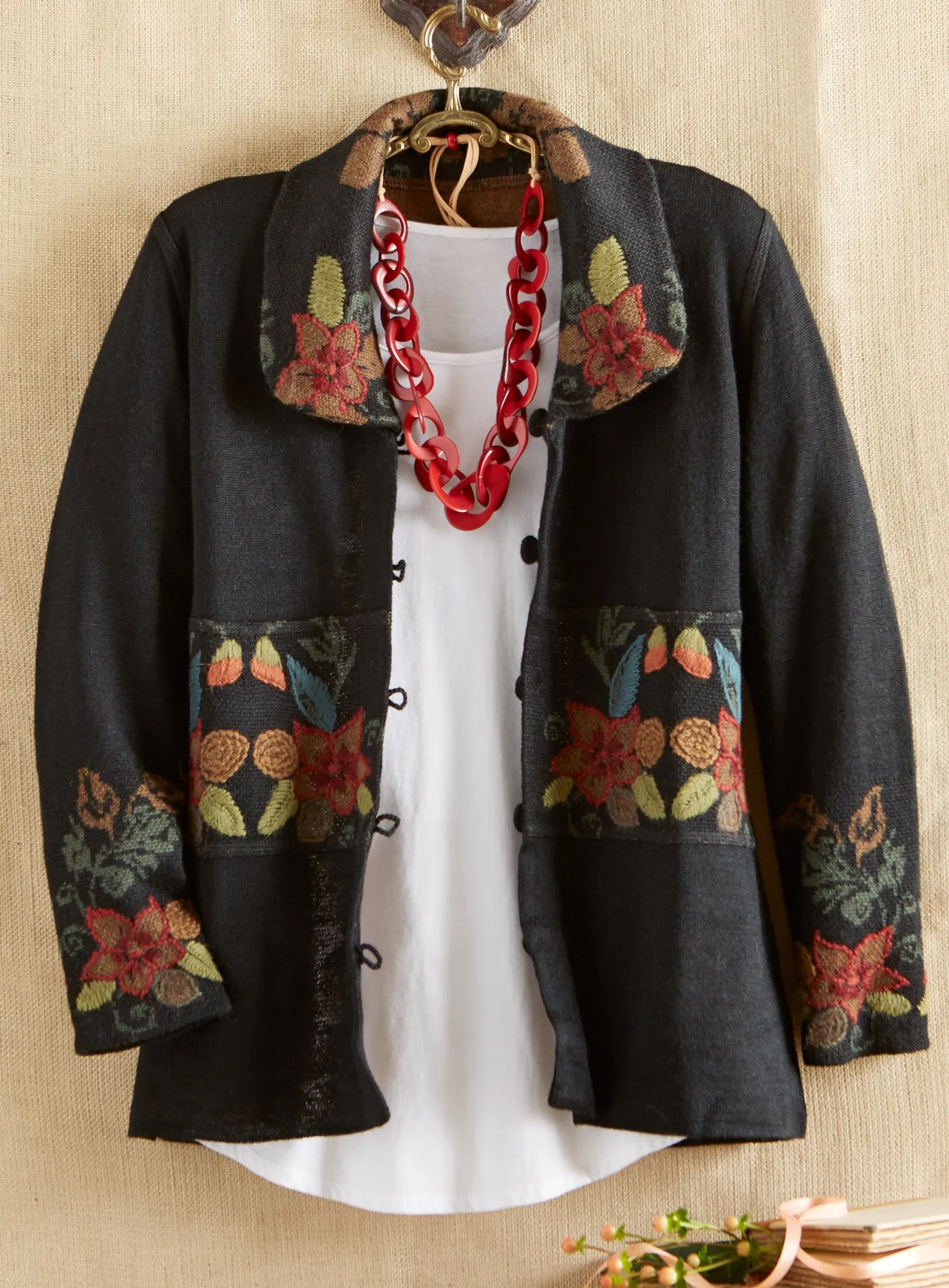 Peruvian Flora Reversible Cardigan FINAL SALE (No Returns)