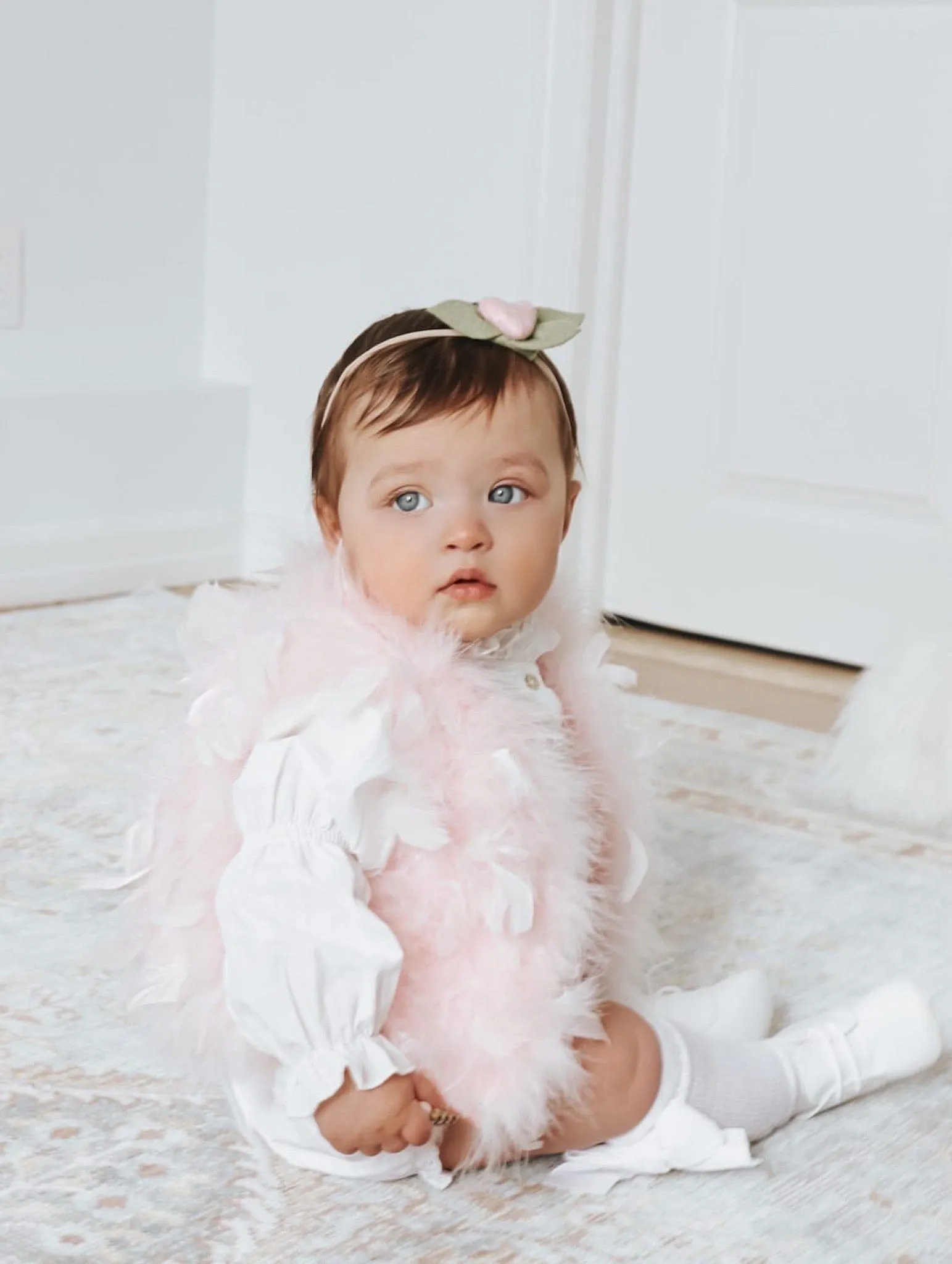 Pink Feather Vest