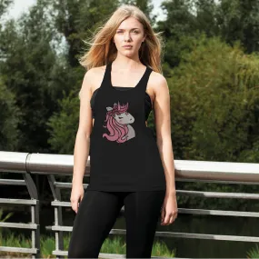 Pink Unicorn Women's Loose Racerback Tank Top