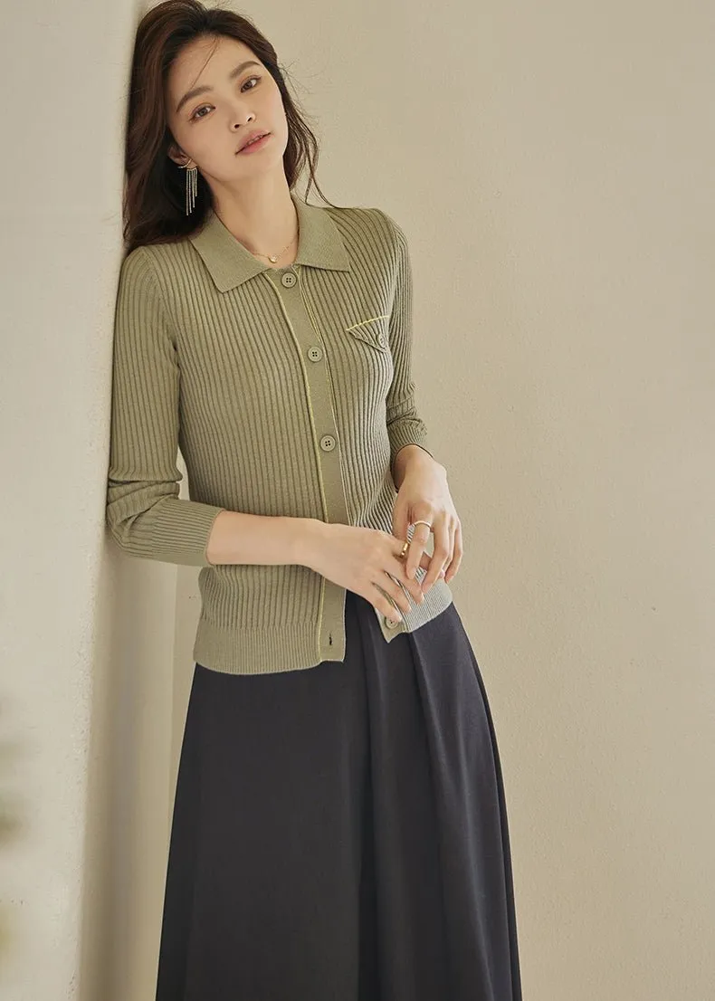 PLEATED LARGE HEM SKIRT