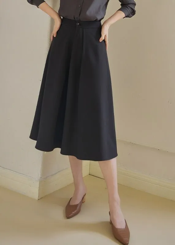 PLEATED LARGE HEM SKIRT