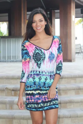 Printed Bodycon Short Dress