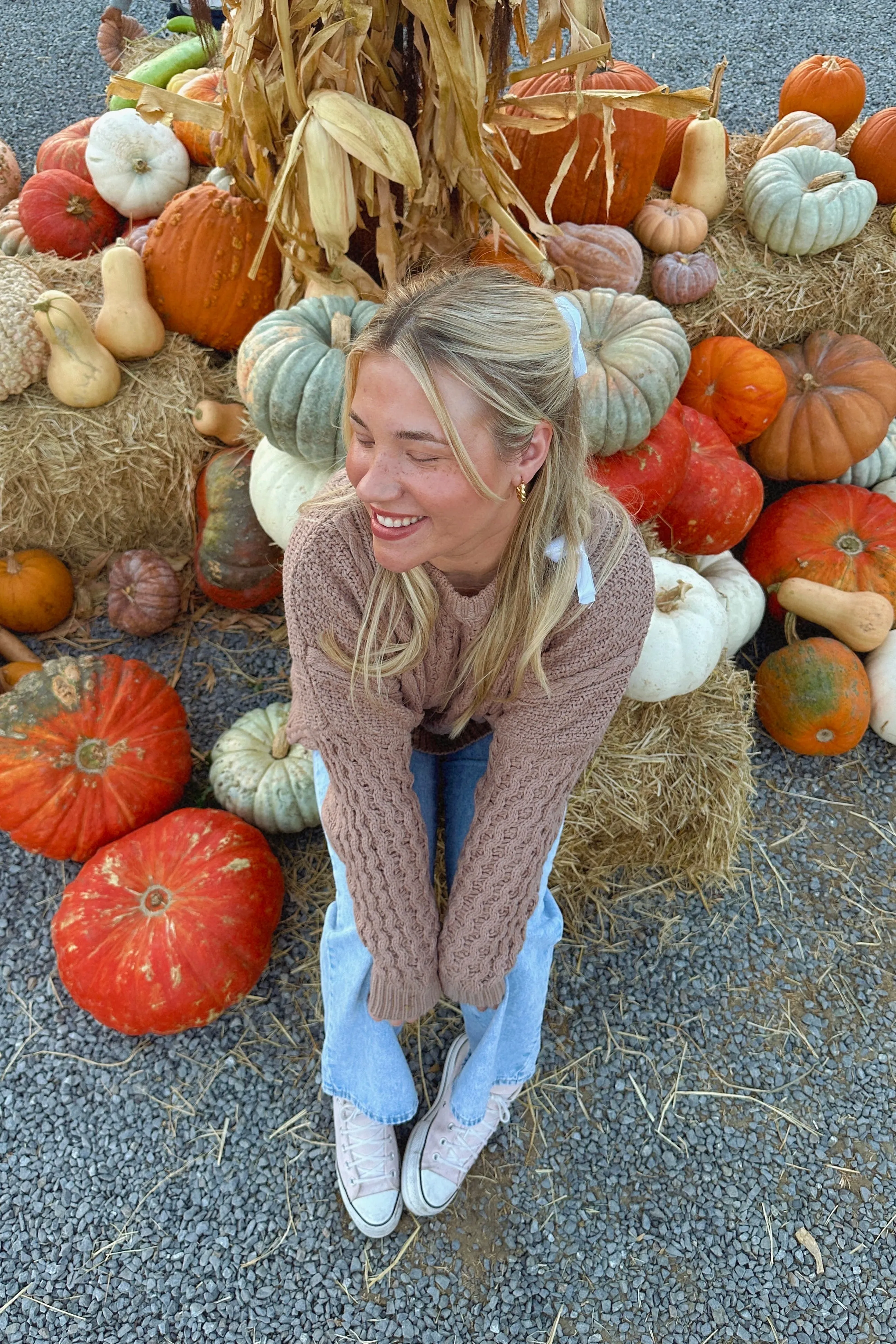 Quinn Cable Knit Sweater in Brown | Restocked