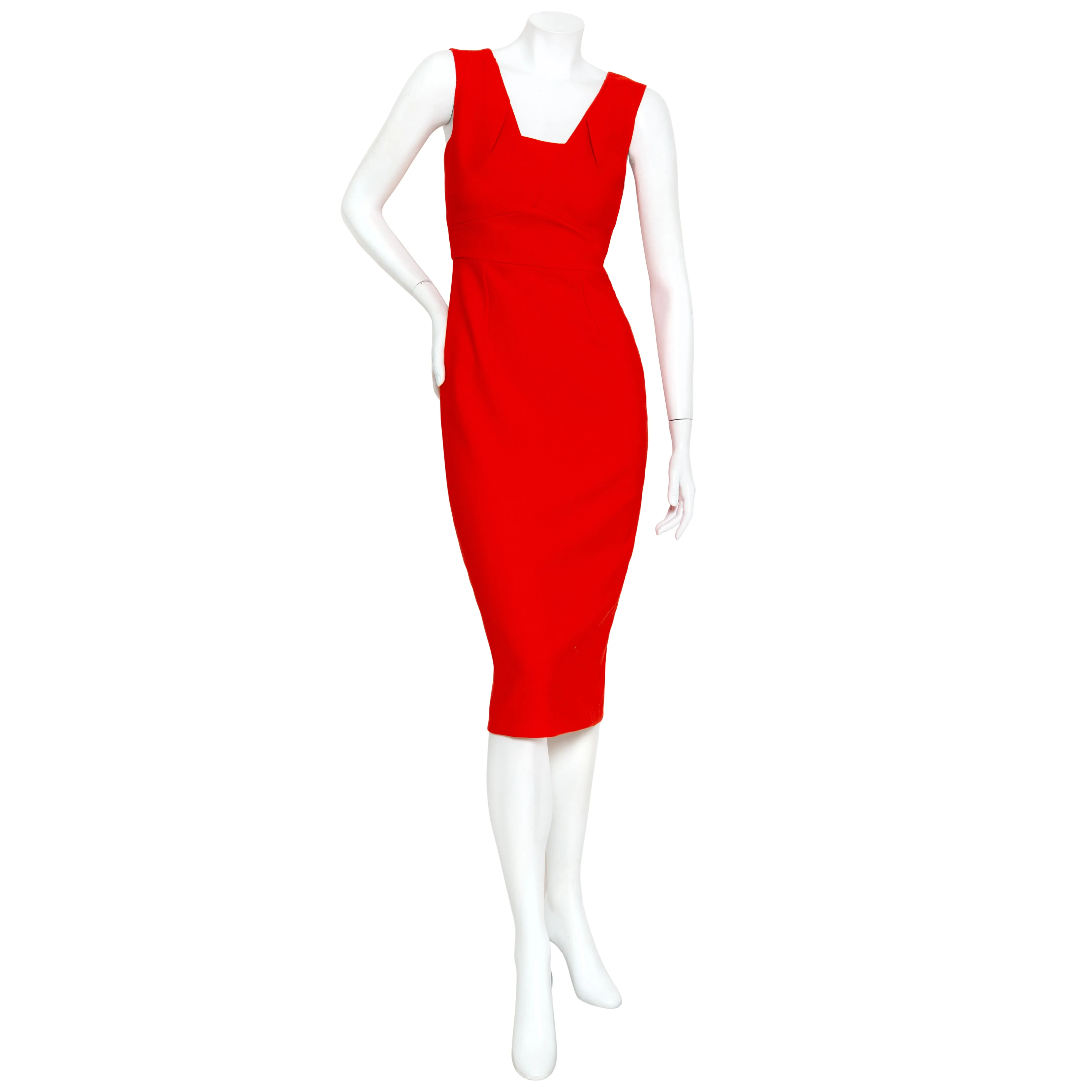 Red Sleeveless Bodycon Dress