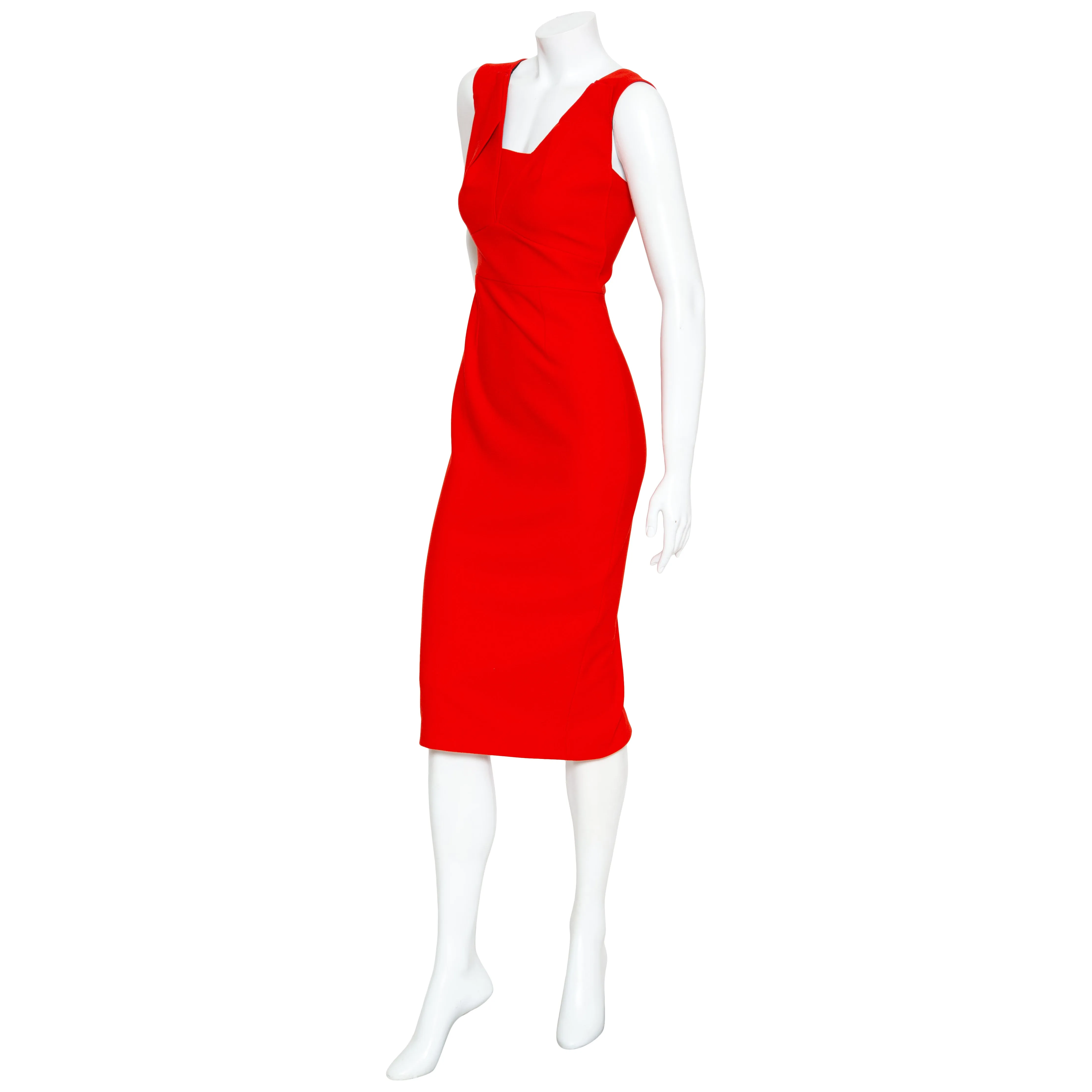 Red Sleeveless Bodycon Dress