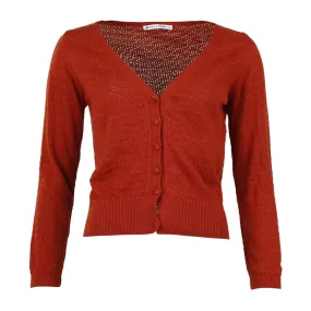 Rood gebreid vest | Froy & Dind cardigan Gerdy picante