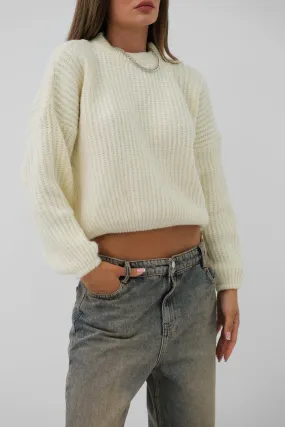 Round Neck Oversize Knitted Sweater