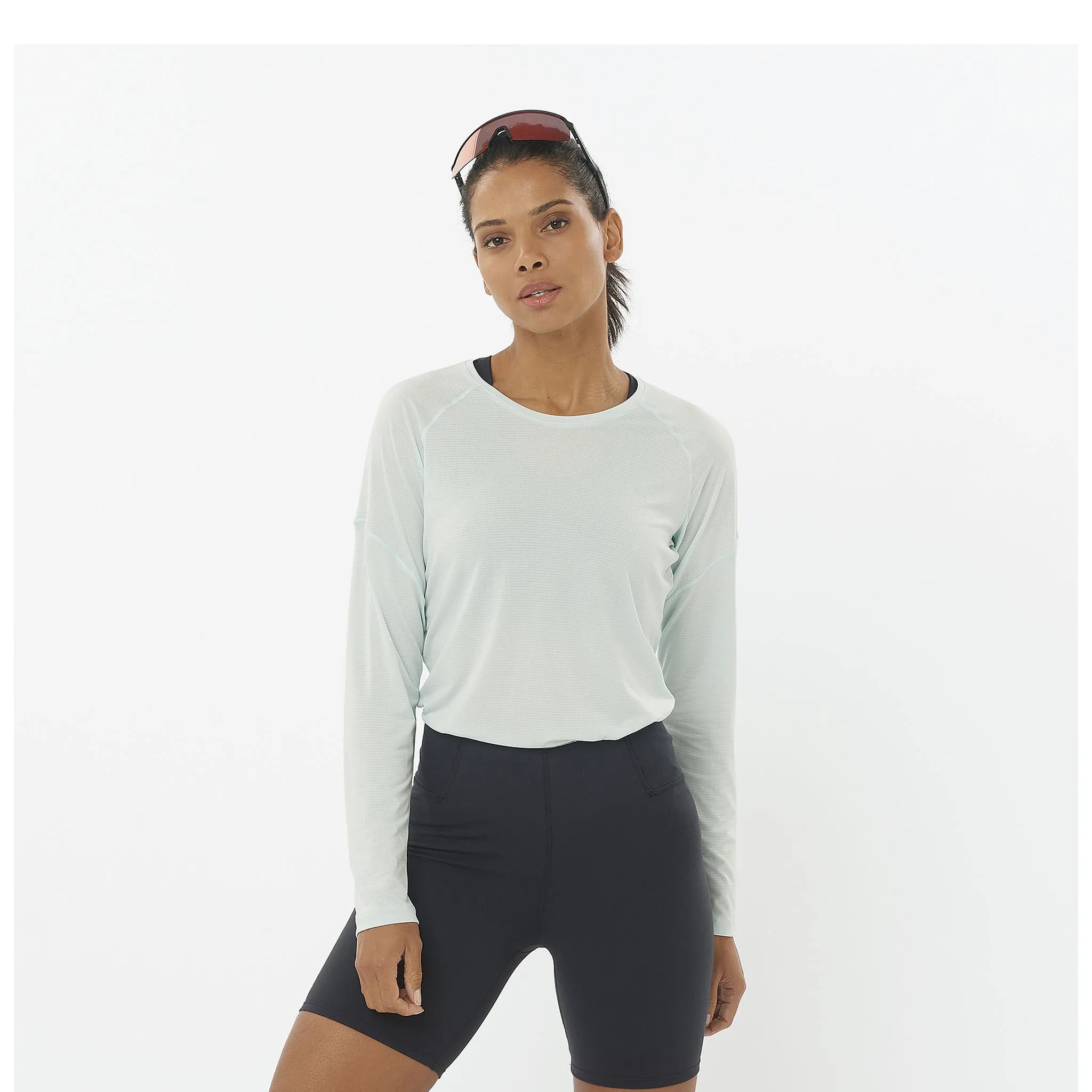 Salomon | Women's Cross Run Long Sleeve T-Shirt - Misty Blue