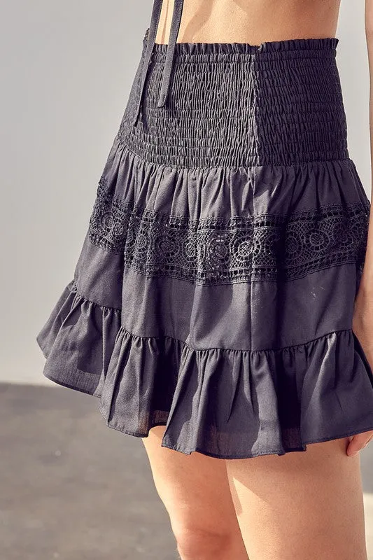 Scarlett Lace Trim Detail Skirt