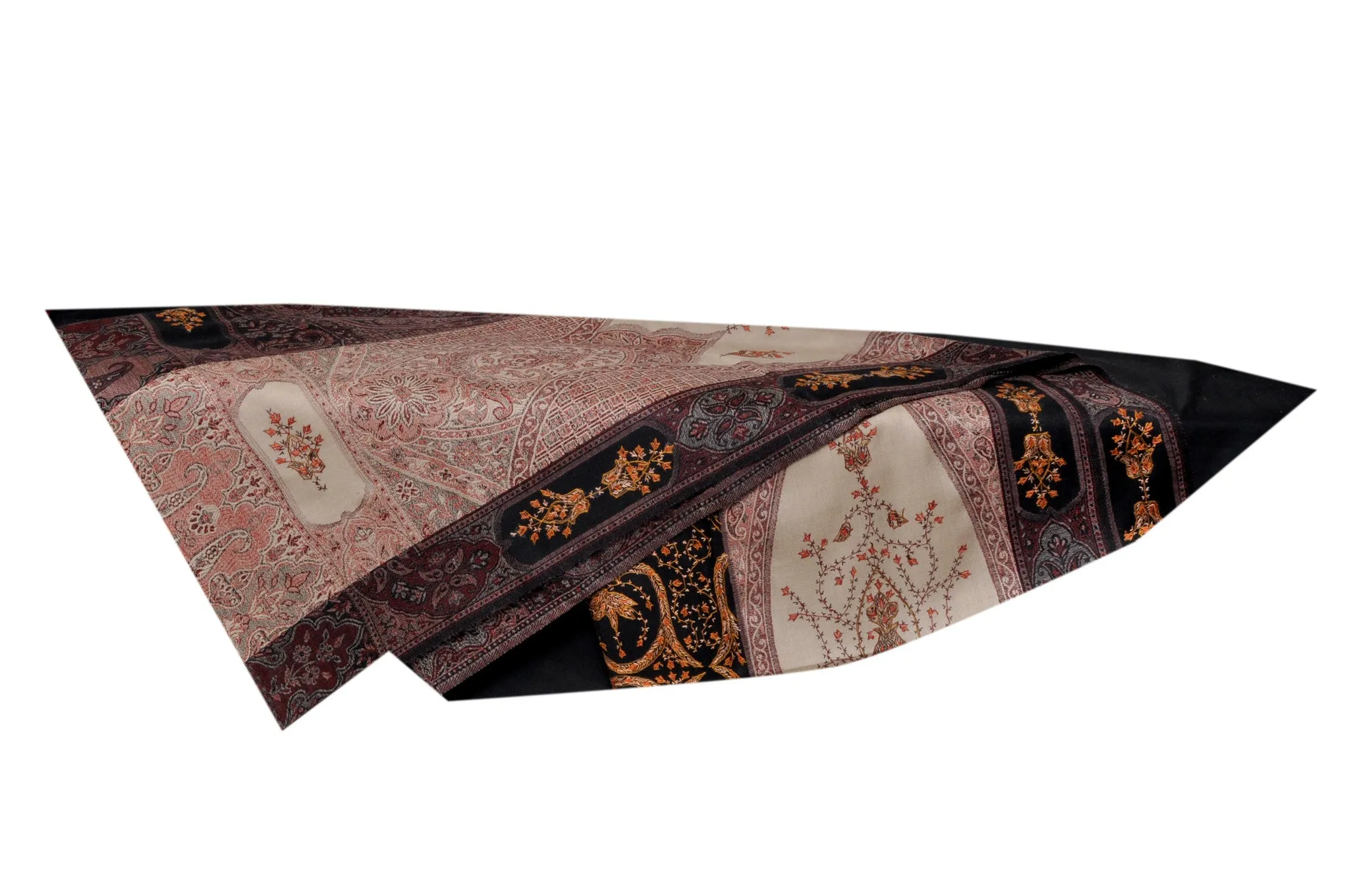 Semi Pashmina Jamawar Shawl with Needle Work