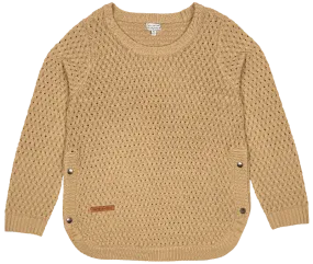 Snap Sweater Beige Women's Simply Southern