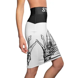 STILE CAPO BLACK &WHITE QUEEN Pencil Skirt