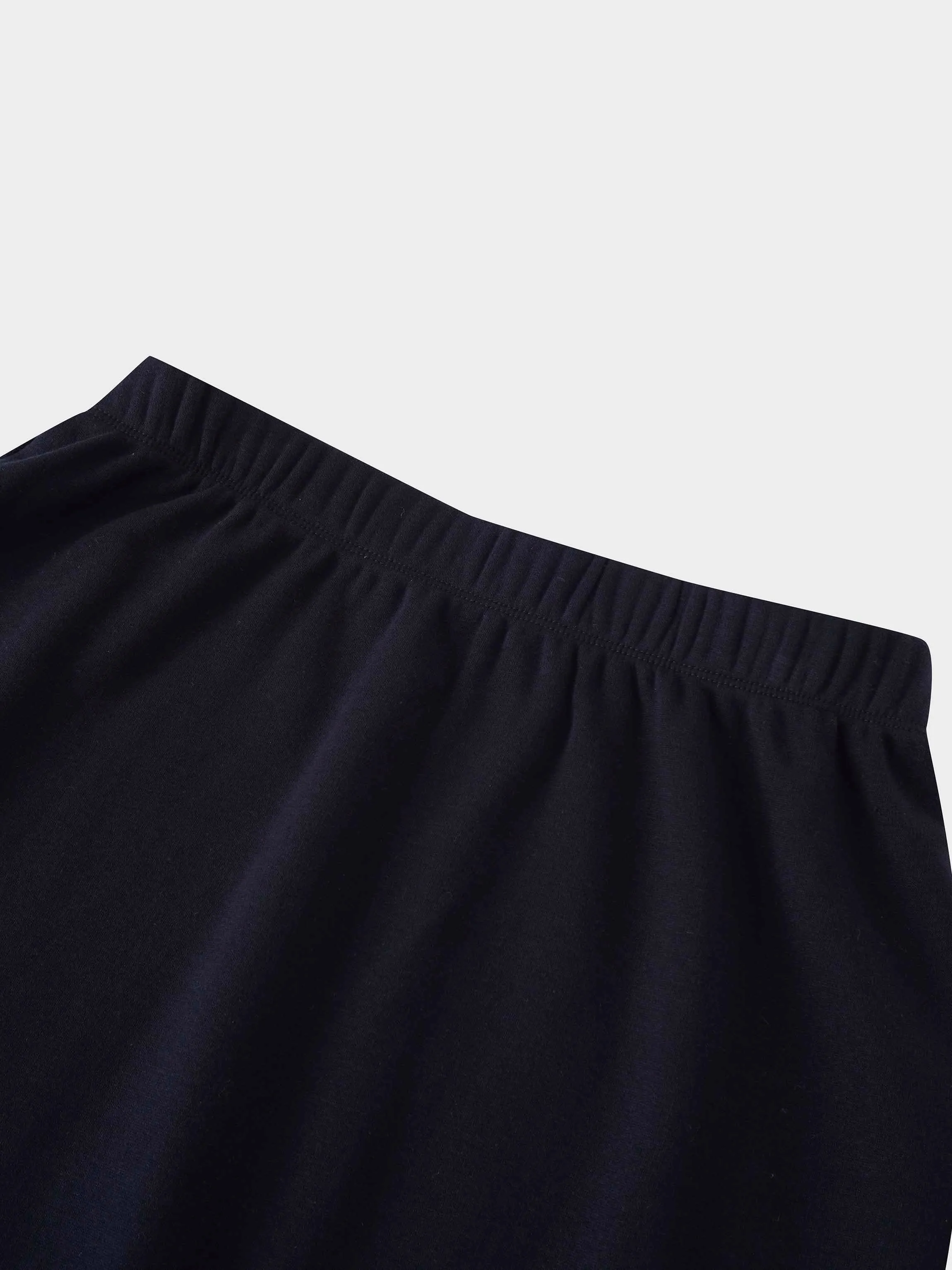 Straight Maxi Sweatshirt Skirt-Black