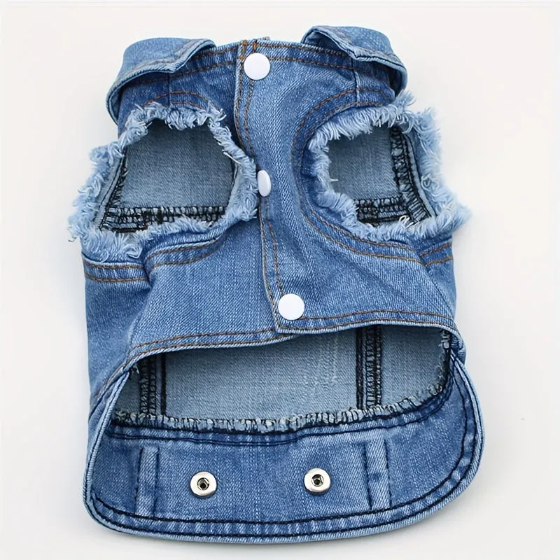 Stylish Denim Sleeveless Vest SpringAutumn Clothing for Small Dogs