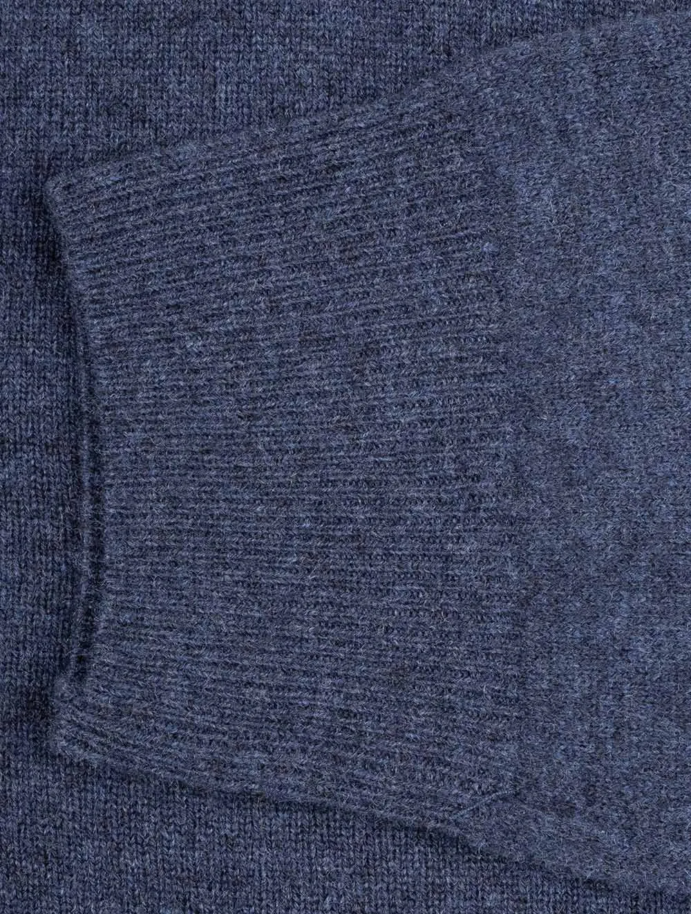 Superfine Lambswool V Neck Dark Navy Melange