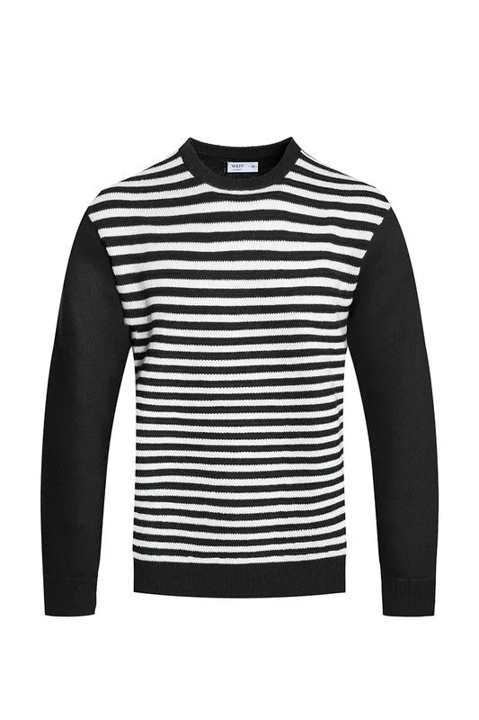 TEEK - MENS KNITTED STRIPED SWEATER