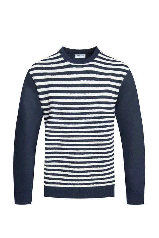 TEEK - MENS KNITTED STRIPED SWEATER