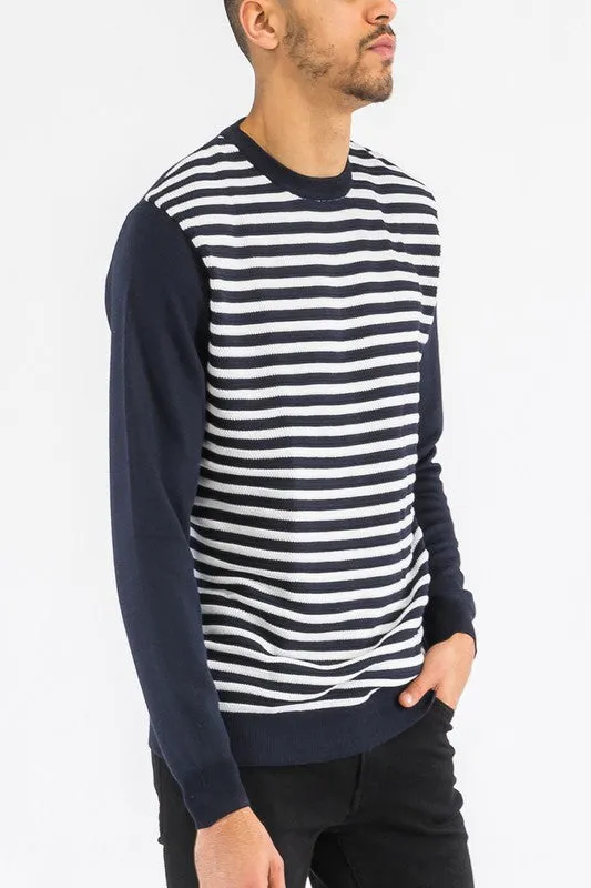 TEEK - MENS KNITTED STRIPED SWEATER