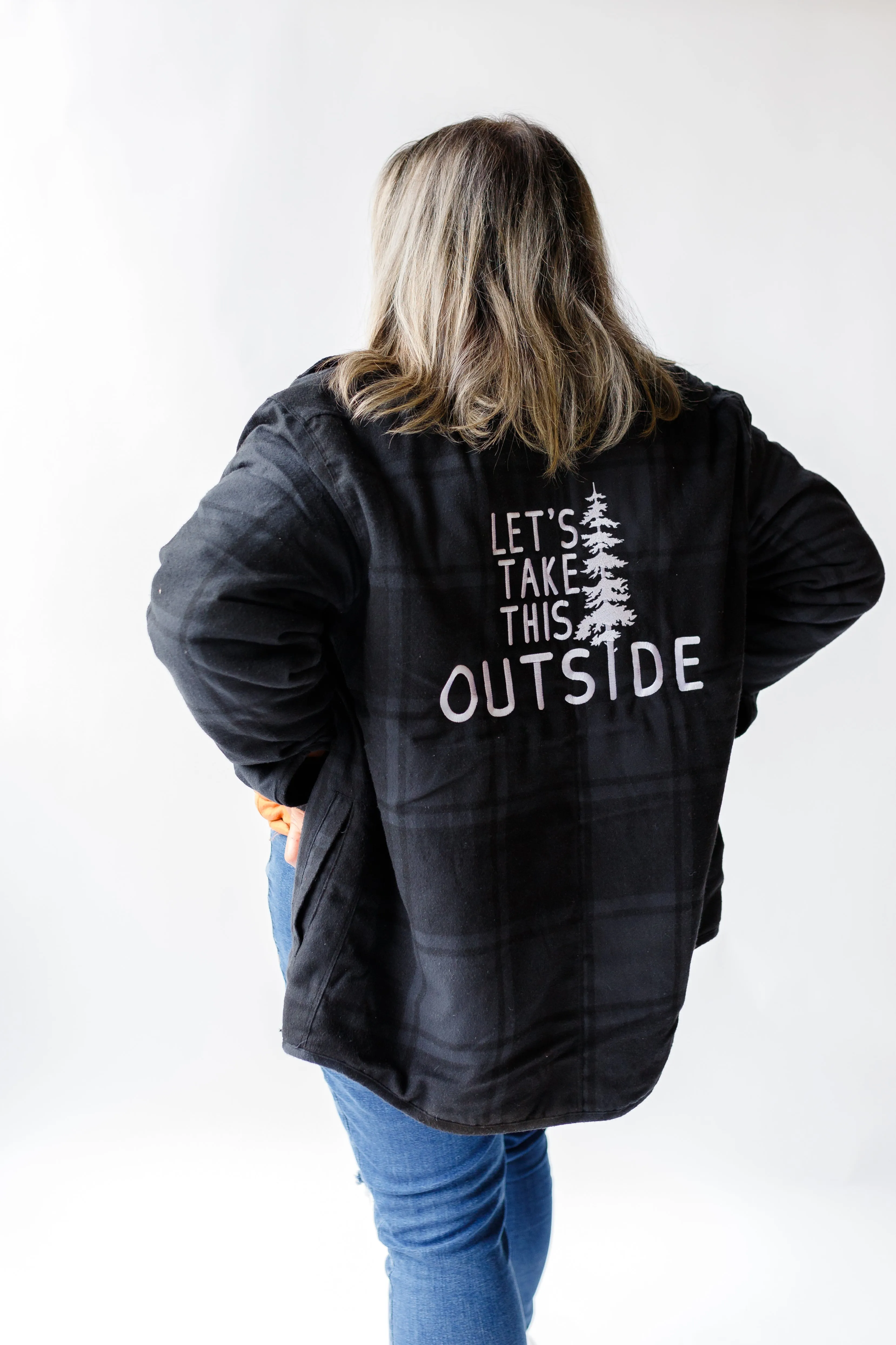 The Let's Take this Outside Quilted Flannel Jacket