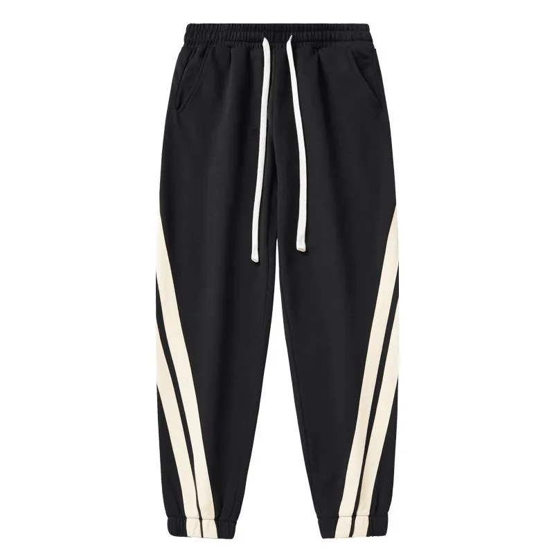 Trendy Casual Sports Loose Fit Harem Patchwork Sweatpant