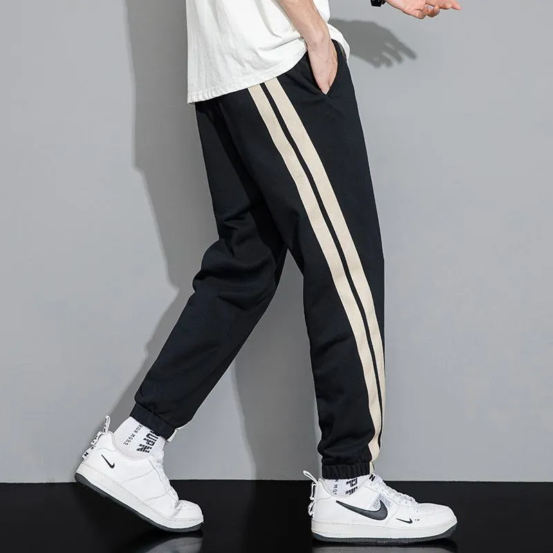 Trendy Casual Sports Loose Fit Harem Patchwork Sweatpant