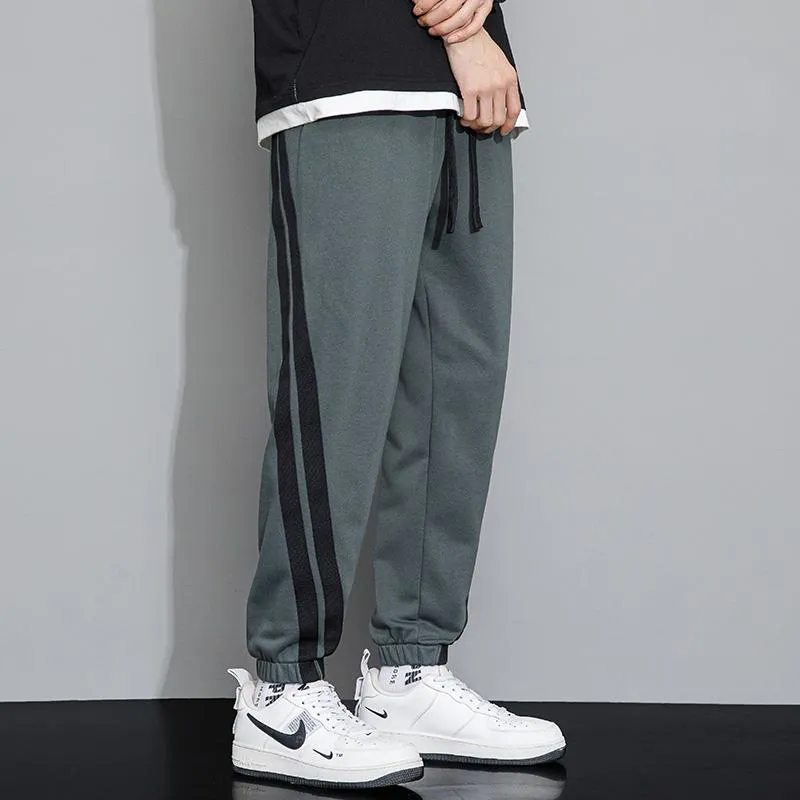 Trendy Casual Sports Loose Fit Harem Patchwork Sweatpant