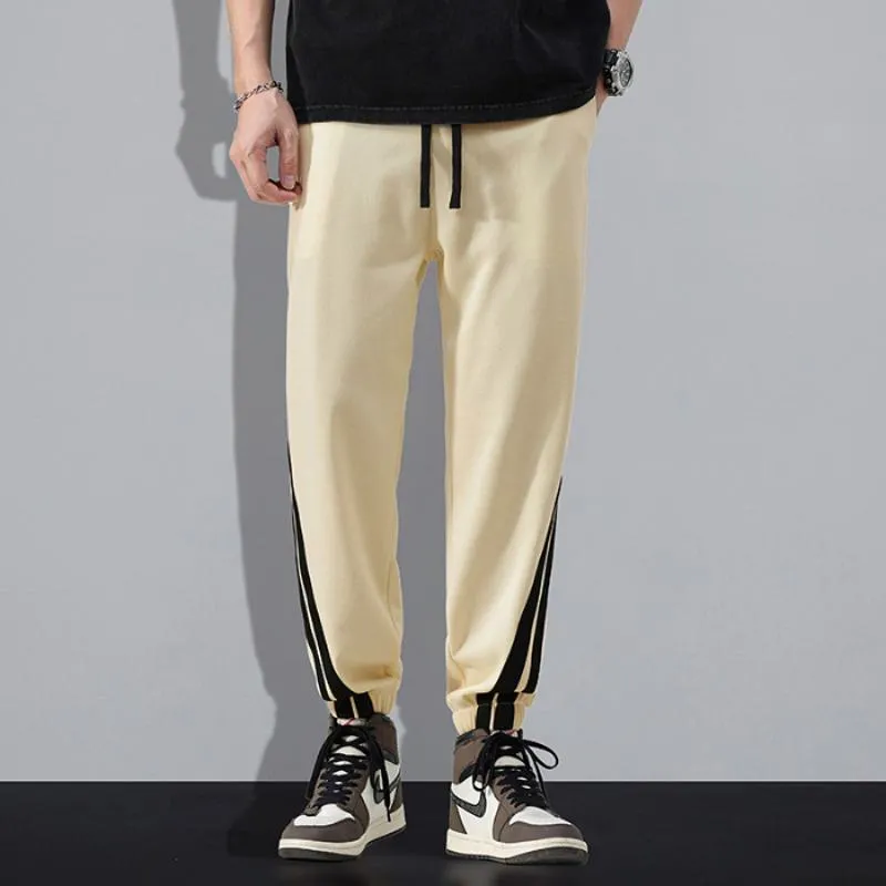 Trendy Casual Sports Loose Fit Harem Patchwork Sweatpant