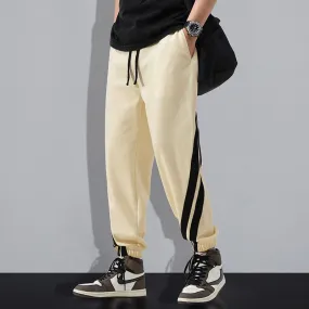 Trendy Casual Sports Loose Fit Harem Patchwork Sweatpant