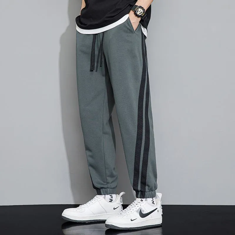 Trendy Casual Sports Loose Fit Harem Patchwork Sweatpant