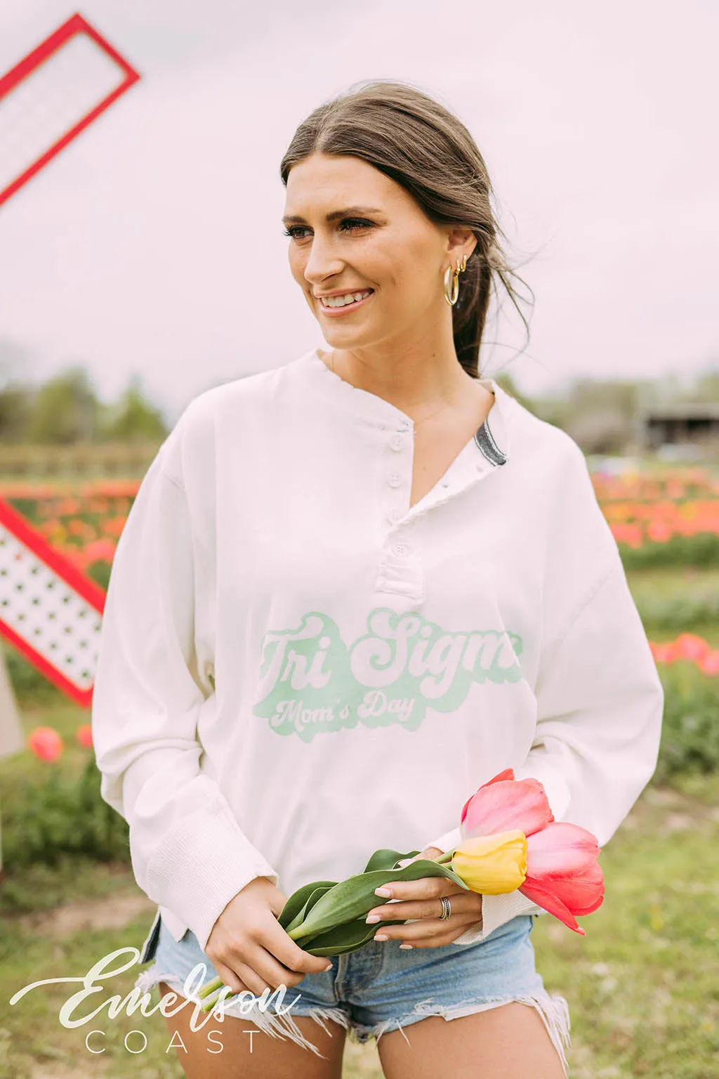 Tri Sigma Moms Day Thermal Henley