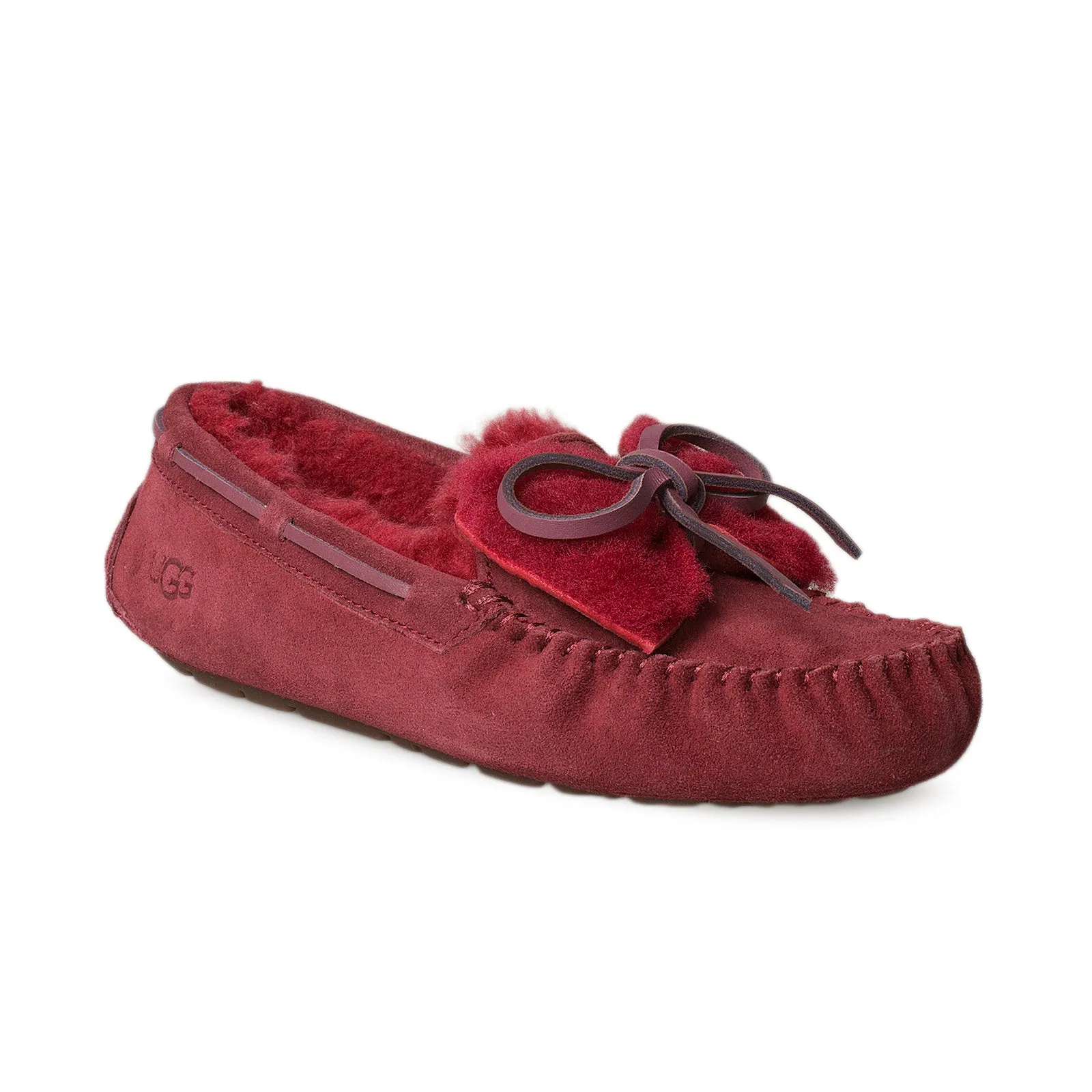 UGG Dakota Double Bow Kiss Red Slippers - Women's