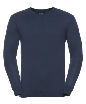 V-neck knitted sweater | French Navy