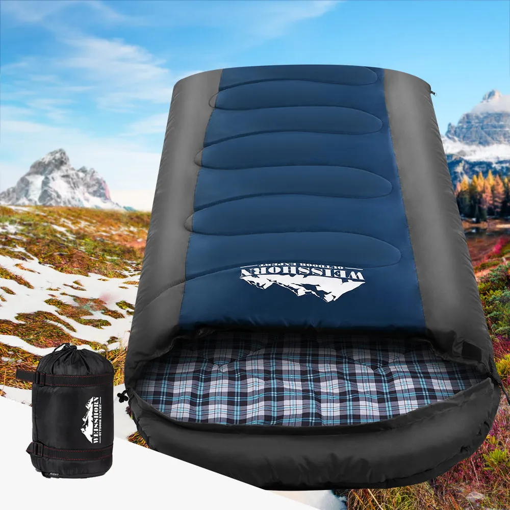 Weisshorn Sleeping Bag Bags Single Camping Hiking -20°C to 10°C Tent Winter Thermal Navy.