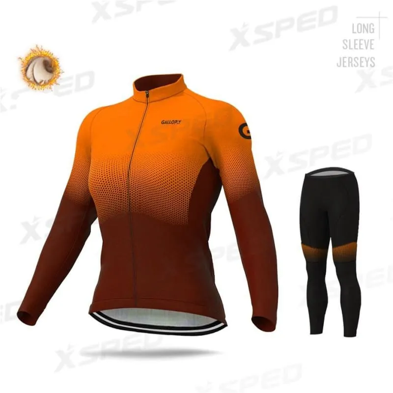 Women Cycling Thermal Fleece Jacket