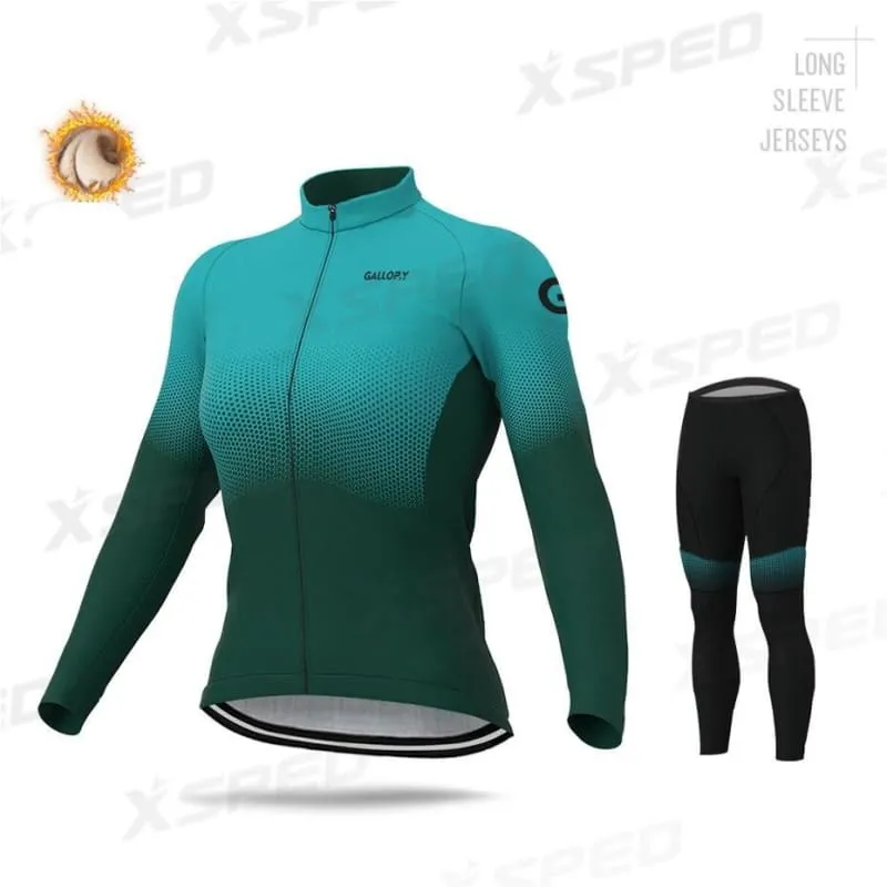 Women Cycling Thermal Fleece Jacket