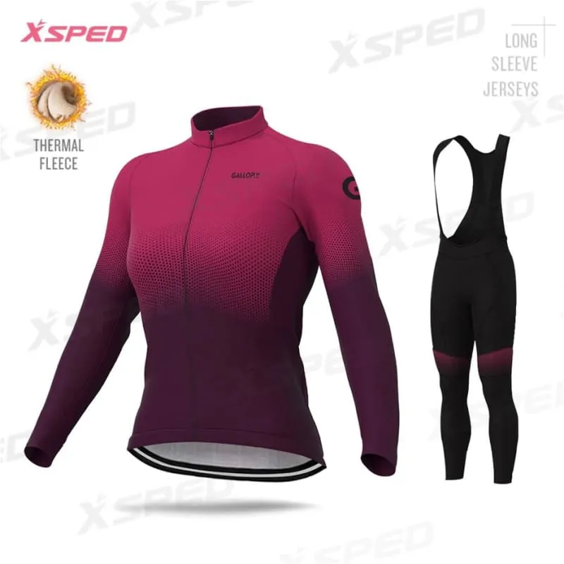 Women Cycling Thermal Fleece Jacket