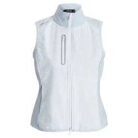 Womens Performance Full Zip Sleeveless Vest Oxford Blue/Ceramic White - SS24