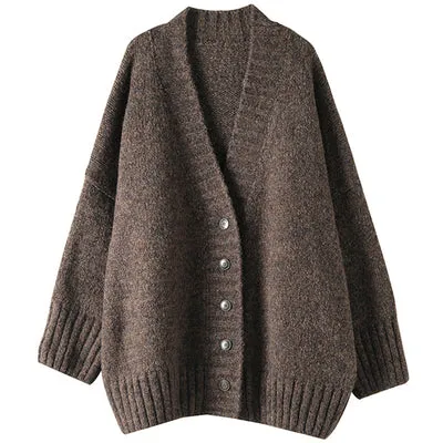 Woolen Cardigan Sweater, Woolen Sweater for Women, V Neck Sweater