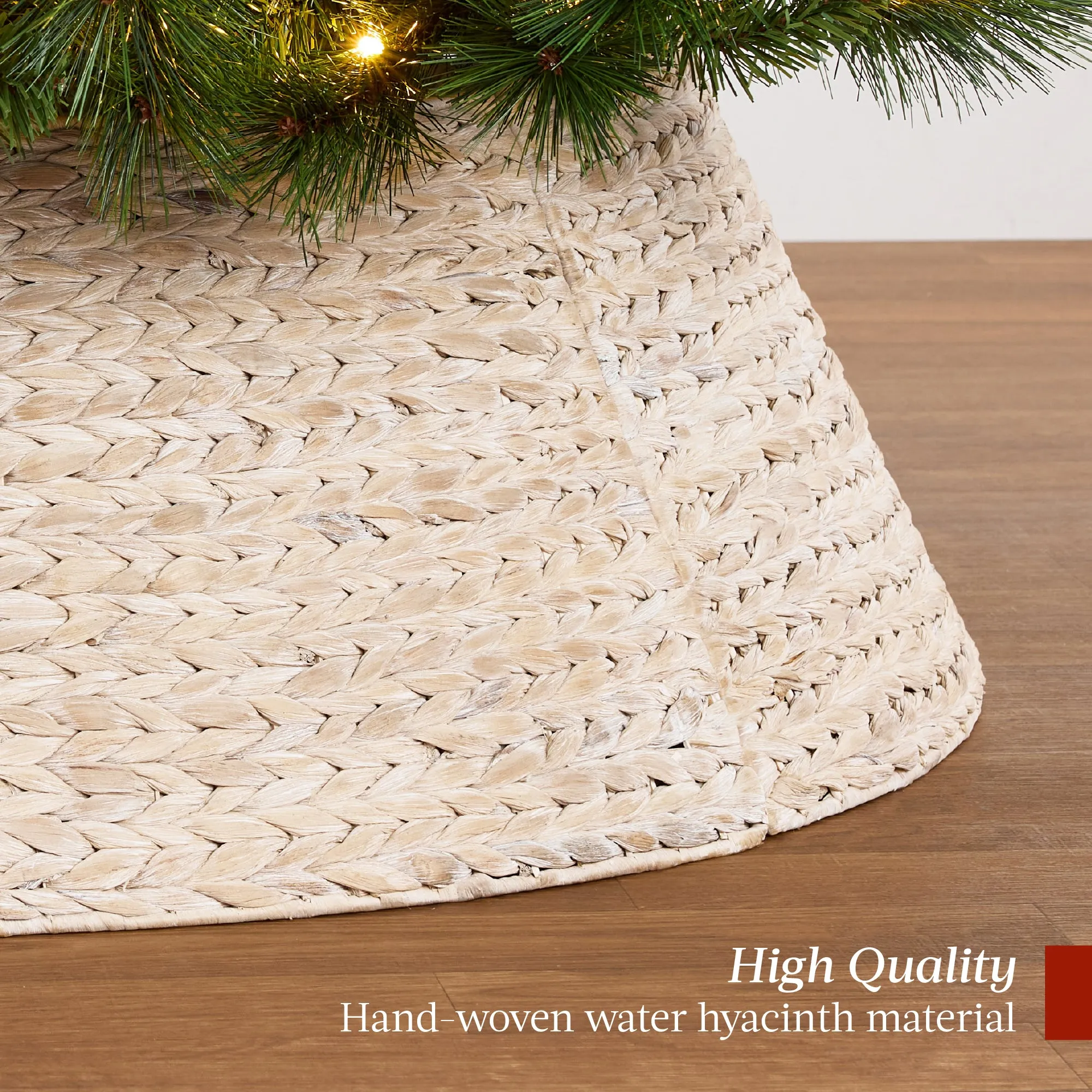 Woven Hyacinth Christmas Holiday Tree Collar - 42in